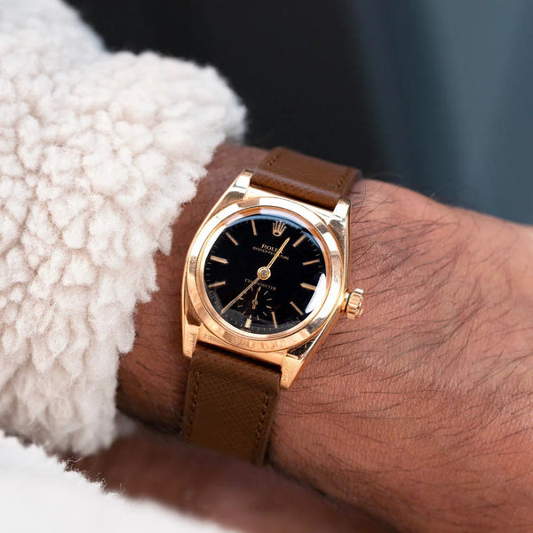 Molequin Downtown Brown Saffiano Leather Watch Strap | Holben's