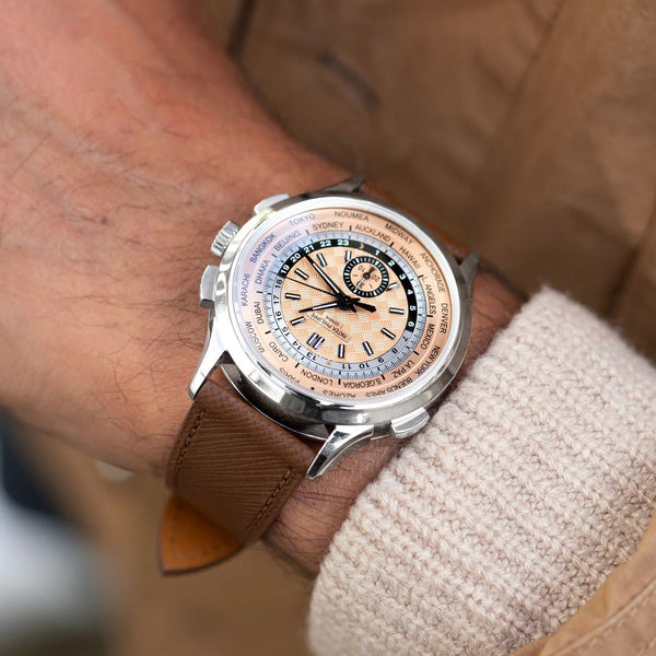 Molequin Downtown Brown Saffiano Leather Watch Strap | Holben's