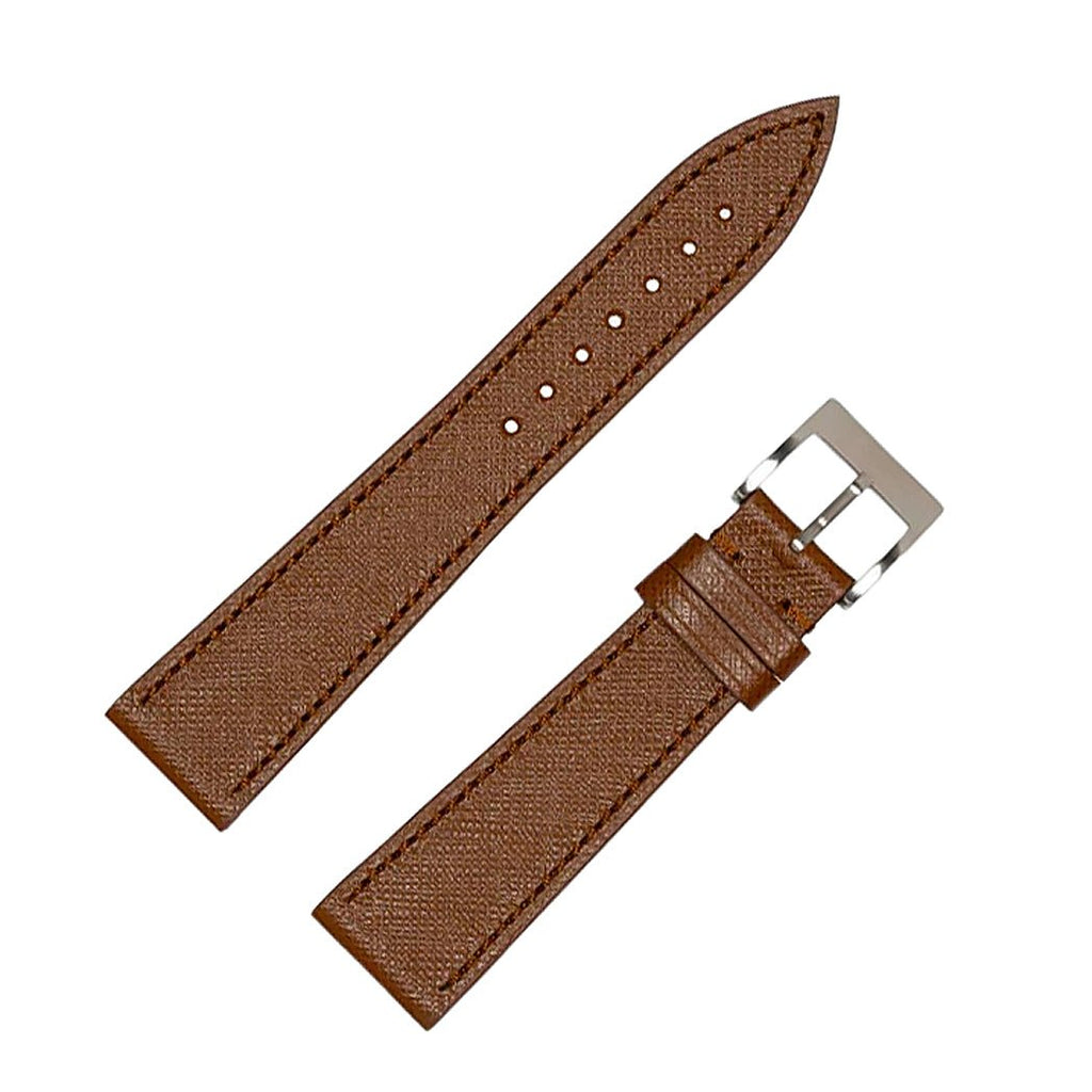 Molequin Downtown Brown Saffiano Leather Watch Band Strap