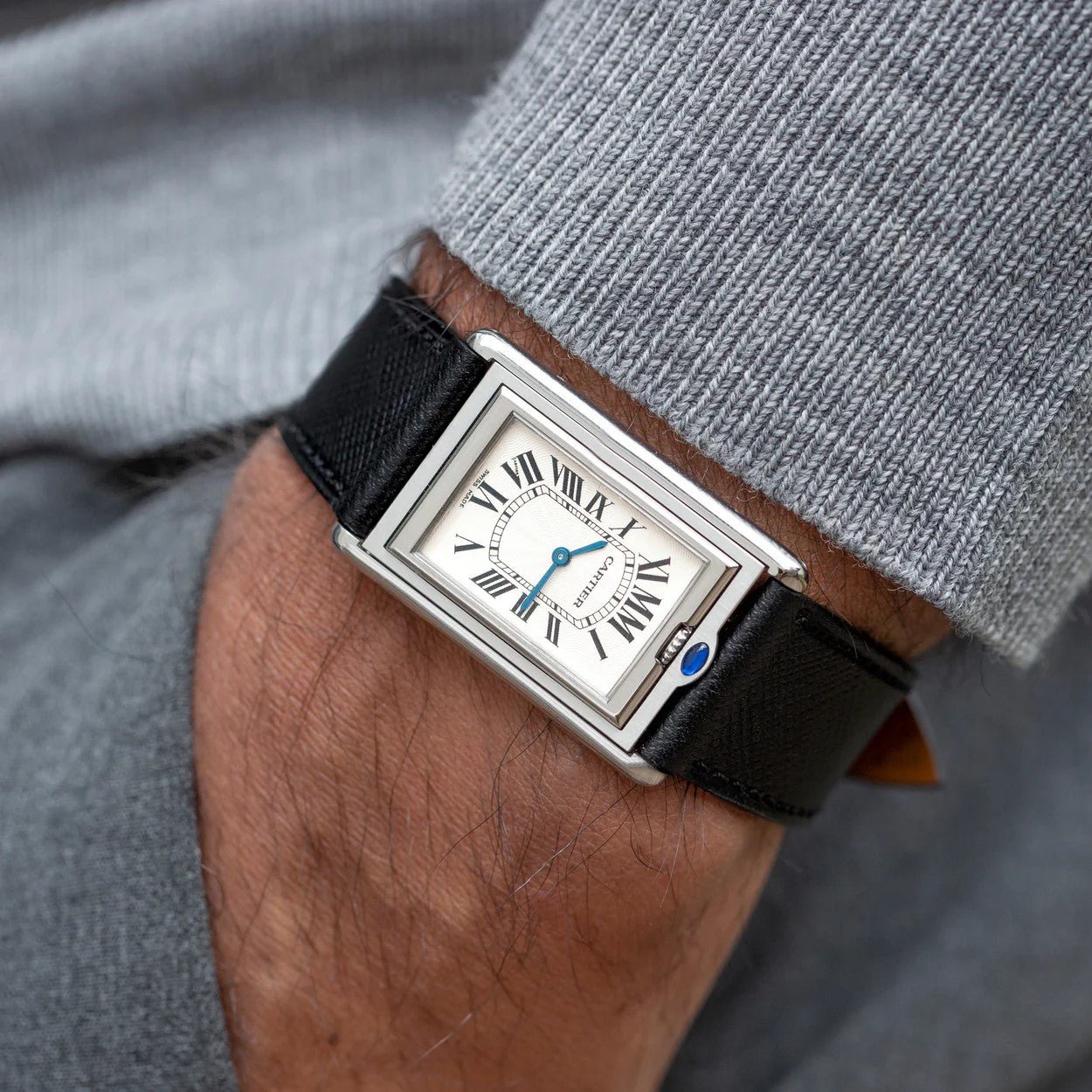 Molequin Midnight Black Saffiano Leather Watch Strap | Holben's