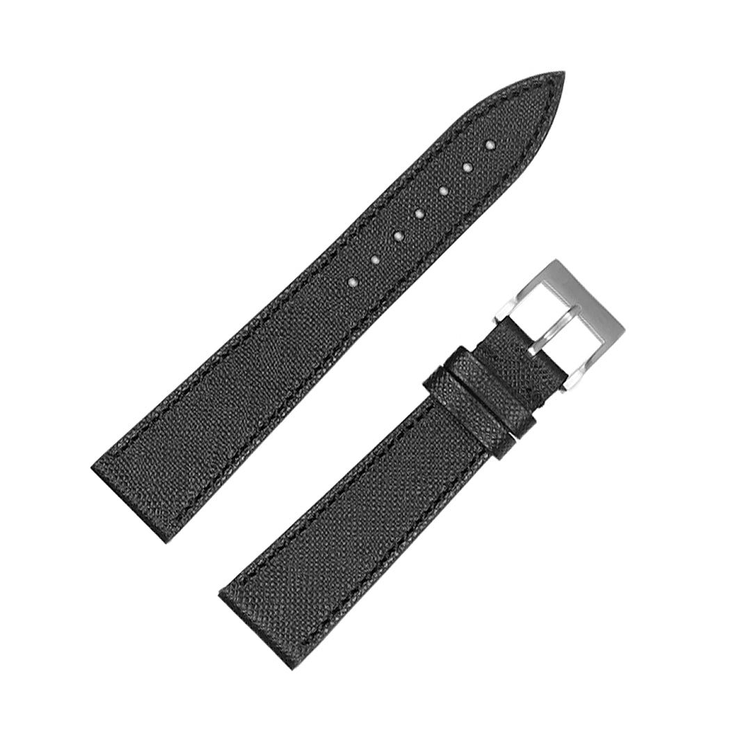 Molequin Midnight Black Saffiano Leather Watch Strap | Holben's