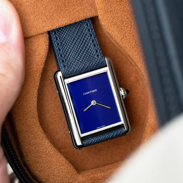 Molequin Oxford Blue Saffiano Leather Watch Strap | Holben's