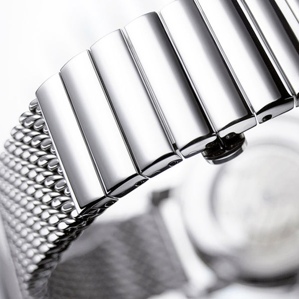 Staib Polished Milanese Mesh Watch Bracelet