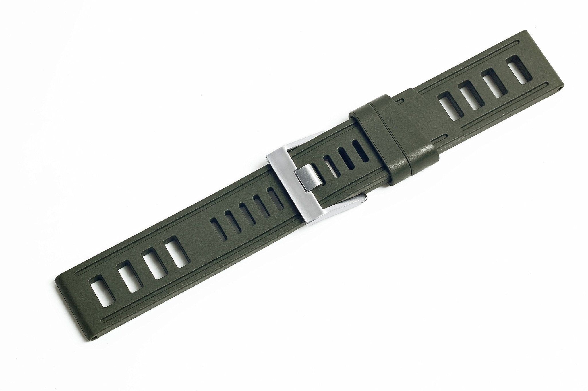 ISOfrane Green Rubber Watch Strap | Holben's