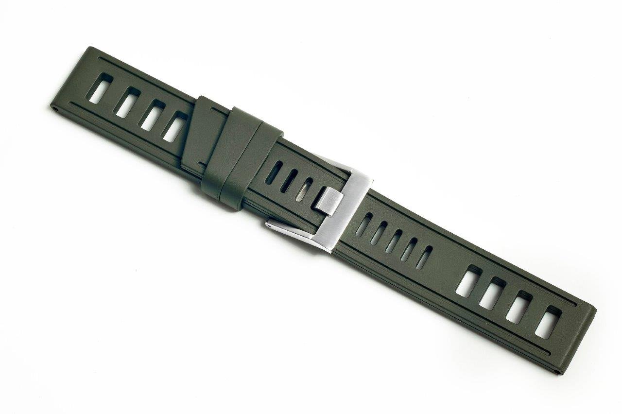 ISOfrane Green Rubber Watch Strap | Holben's