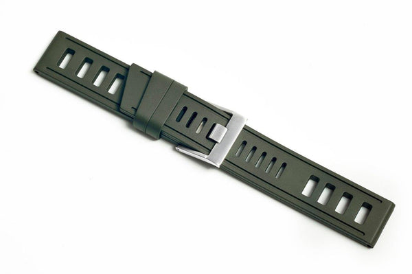 ISOfrane Green Rubber Watch Strap | Holben's