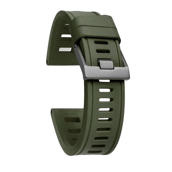 ISOfrane Green Rubber Watch Strap | Holben's