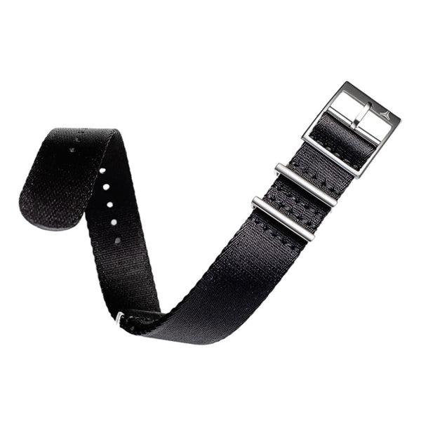 Synchron Seatbelt NATO Black Nylon Watch Strap | Holben's