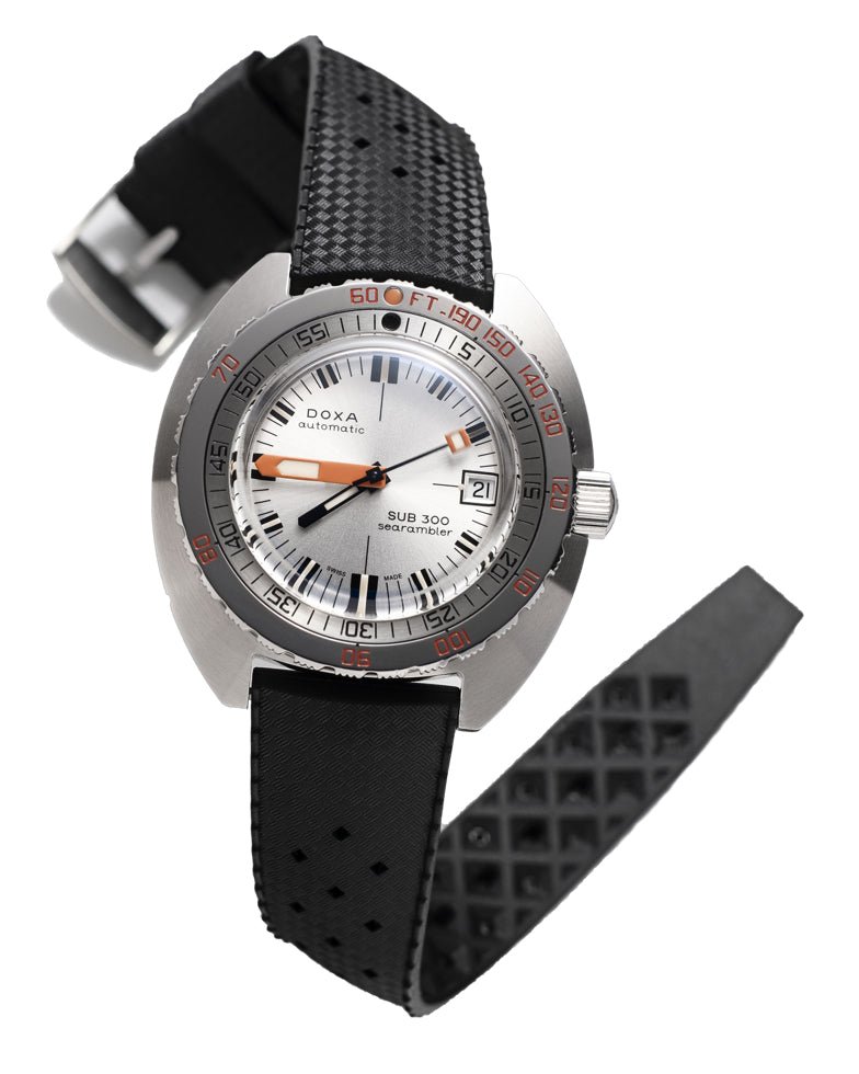 TROPIC Black Rubber Watch Strap | Holben's
