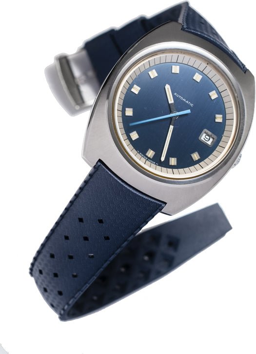 TROPIC Navy Blue Rubber Watch Strap | Holben's