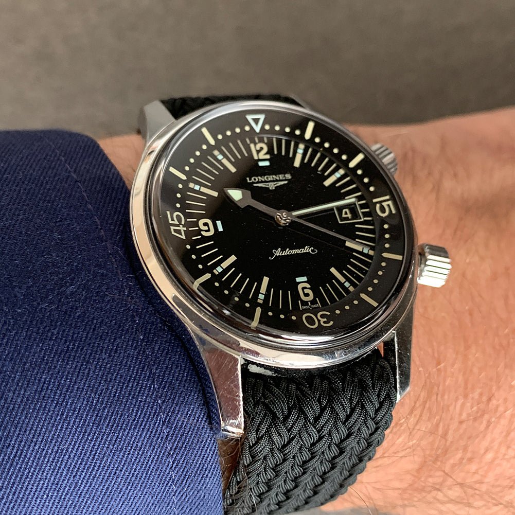 EULIT Perlon Atlantic Black Watch Strap - Holben's