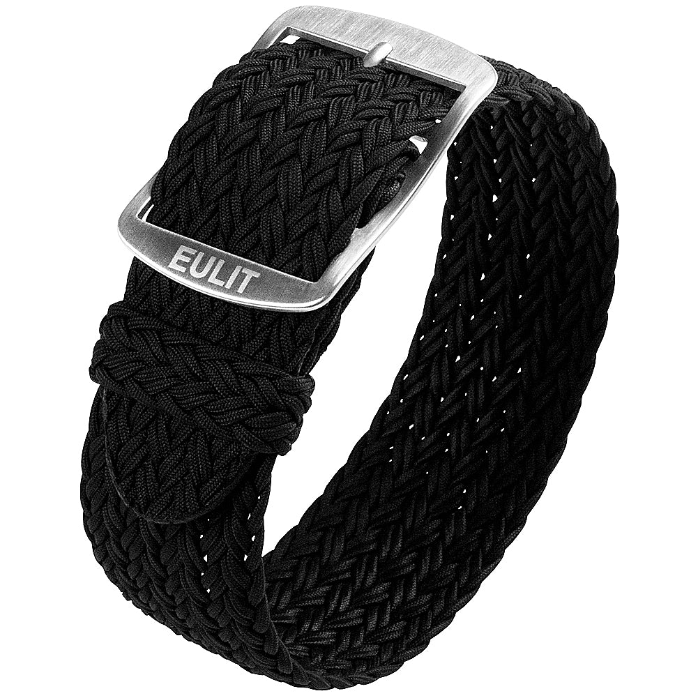 EULIT Perlon Atlantic Black Watch Strap - Holben's