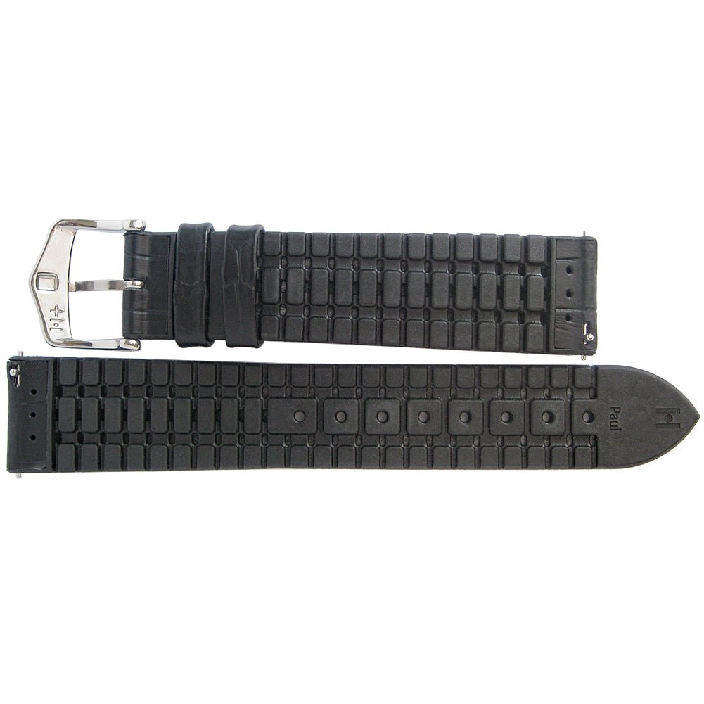 Hirsch Paul Performance Black Alligator Leather Watch Strap-Holben's
