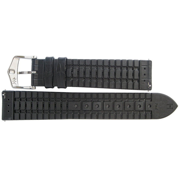 Hirsch Paul Performance Black Alligator Leather Watch Strap-Holben's
