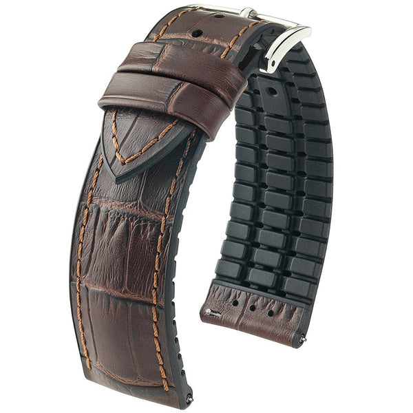 Hirsch Paul Performance Brown Alligator Leather Watch Strap-Holben's