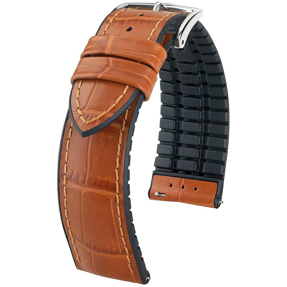 Hirsch Paul Performance Honey Alligator Leather Watch Strap-Holben's