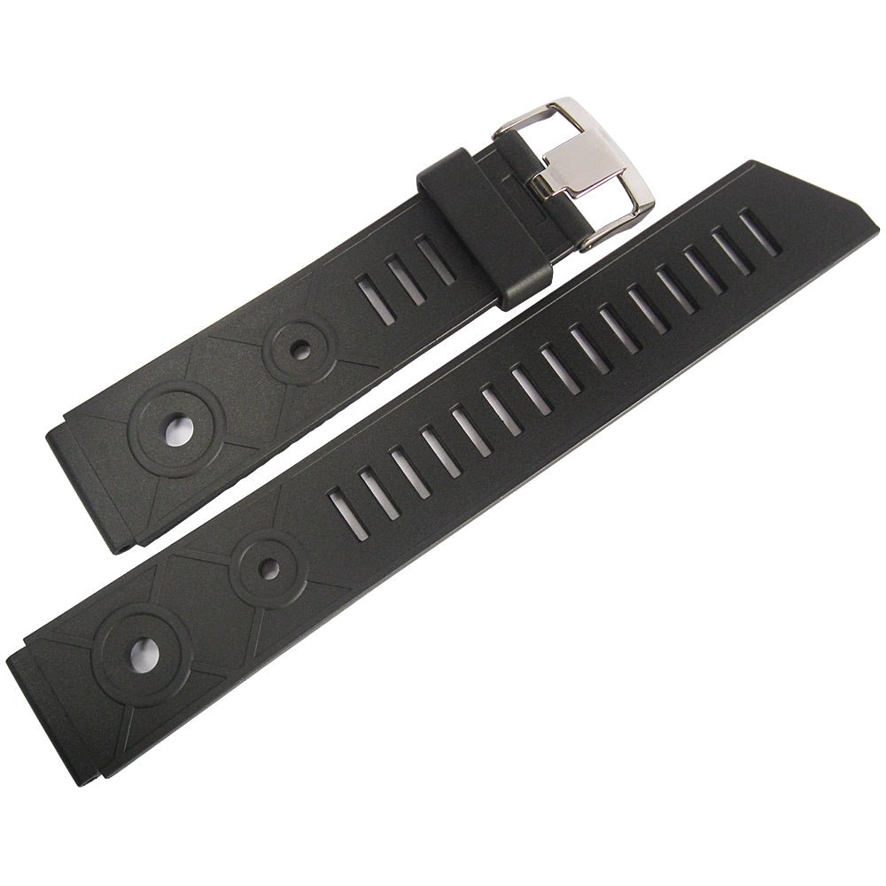 Bonetto Cinturini 281 Black Rubber Watch Strap - Holben's