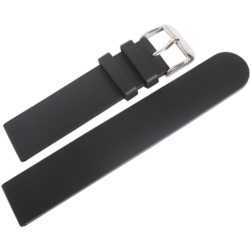 Bonetto Cinturini 270 Black Rubber Watch Strap - Holben's