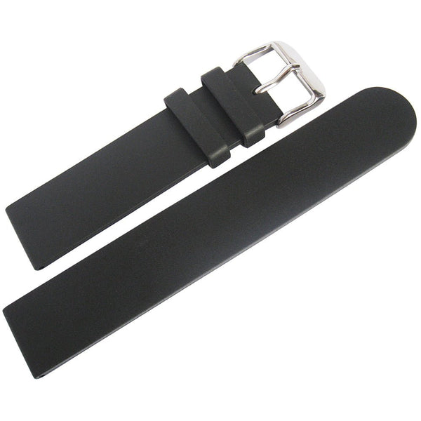 Bonetto Cinturini 270 Black Rubber Watch Strap - Holben's