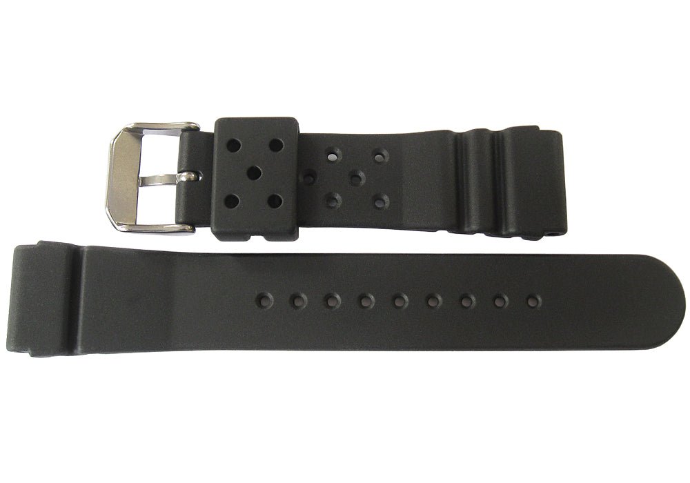 Bonetto Cinturini 284 Black Rubber Watch Strap - Holben's