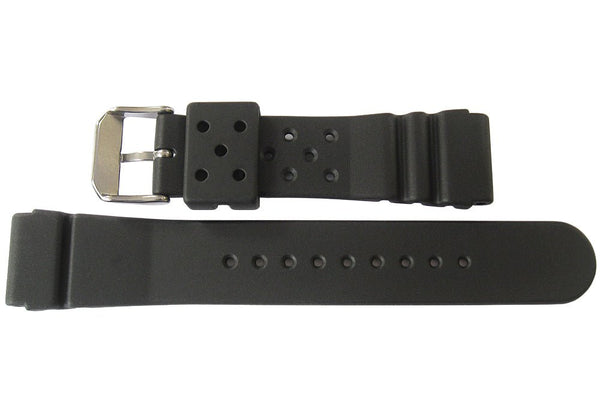 Bonetto Cinturini 284 Black Rubber Watch Strap - Holben's