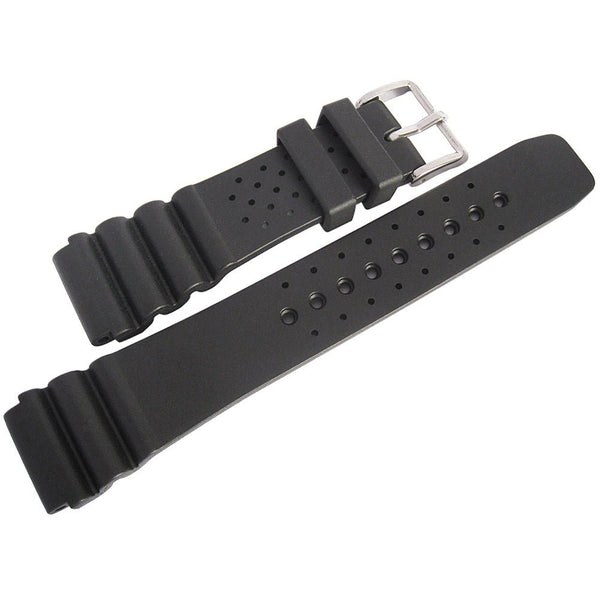 Bonetto Cinturini 285 Black Rubber Watch Strap - Holben's