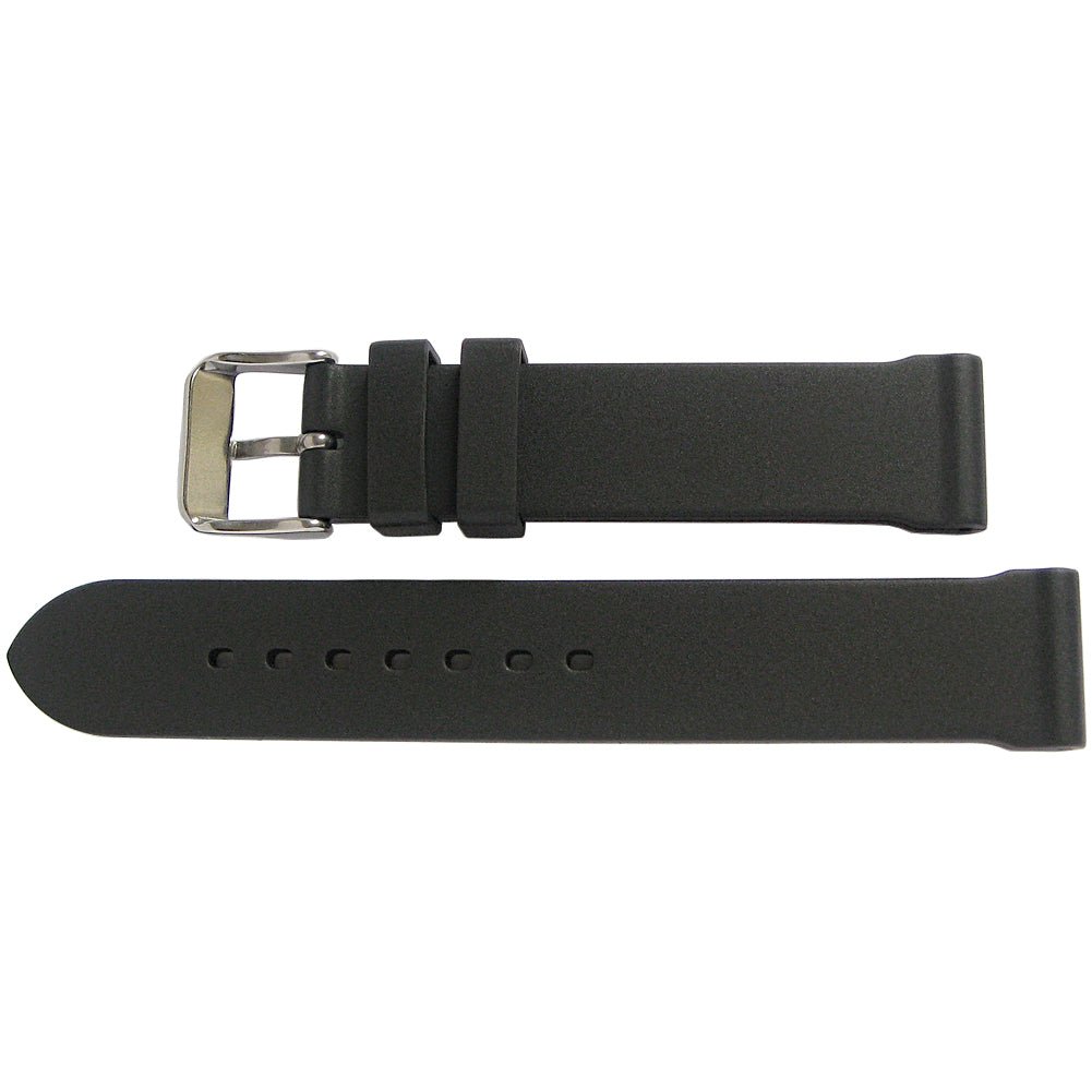 Bonetto Cinturini 306 Black Rubber Watch Strap - Holben's