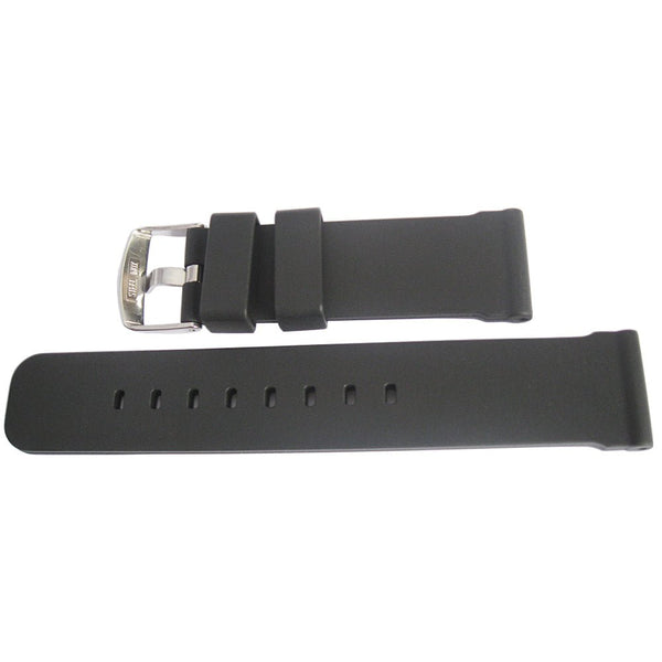 Bonetto Cinturini 317 Black Rubber Watch Strap - Holben's