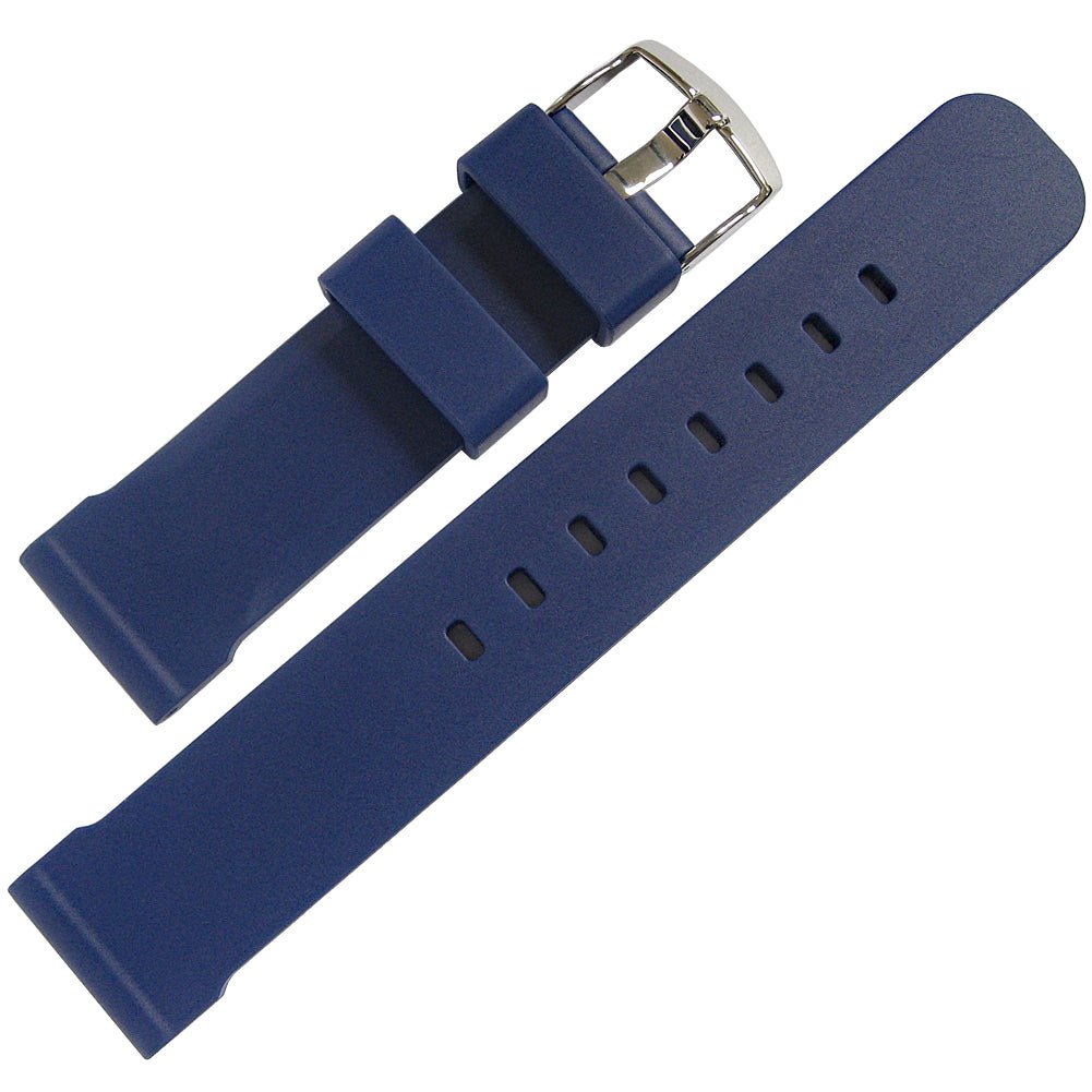 Bonetto Cinturini 317 Blue Rubber Watch Strap - Holben's