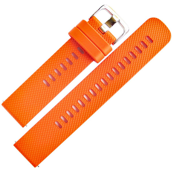 Bonetto Cinturini 330 Orange Rubber Quick Release Watch Strap - Holben's