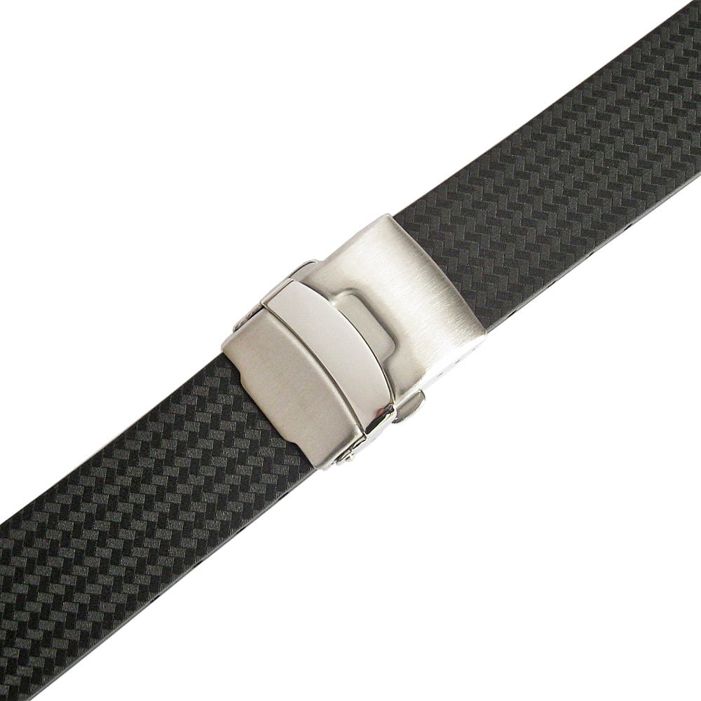 Bonetto Cinturini 400 CT Black Rubber Watch Strap- Holben's