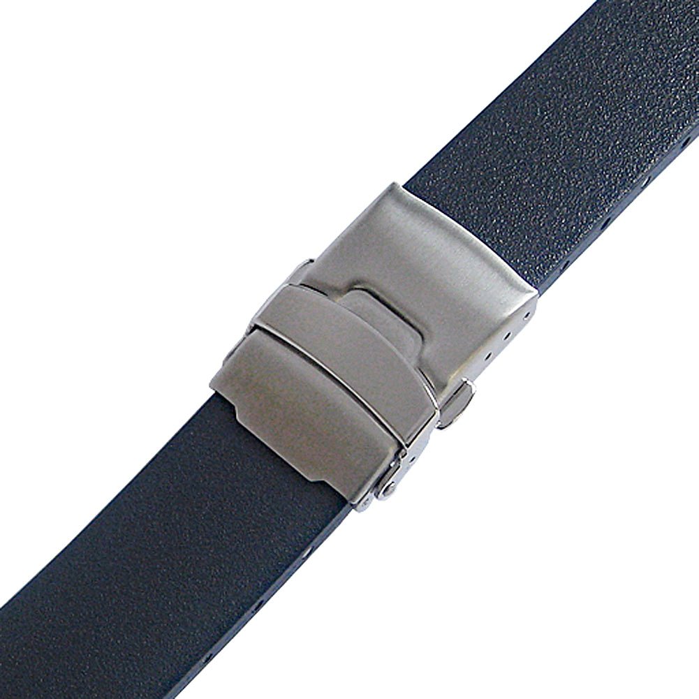 Bonetto Cinturini 400 GT Night Blue Rubber Watch Strap - Holben's