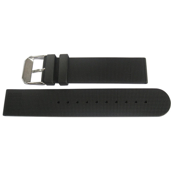 Bonetto Cinturini 270 Black Rubber Watch Strap - Holben's