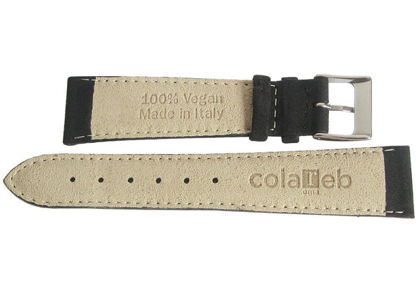 ColaReb EcoSuede Black Vegan Watch Strap - Holben's
