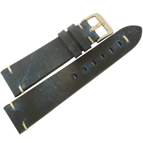 ColaReb Firenze Blue Leather Watch Strap - Holben's
