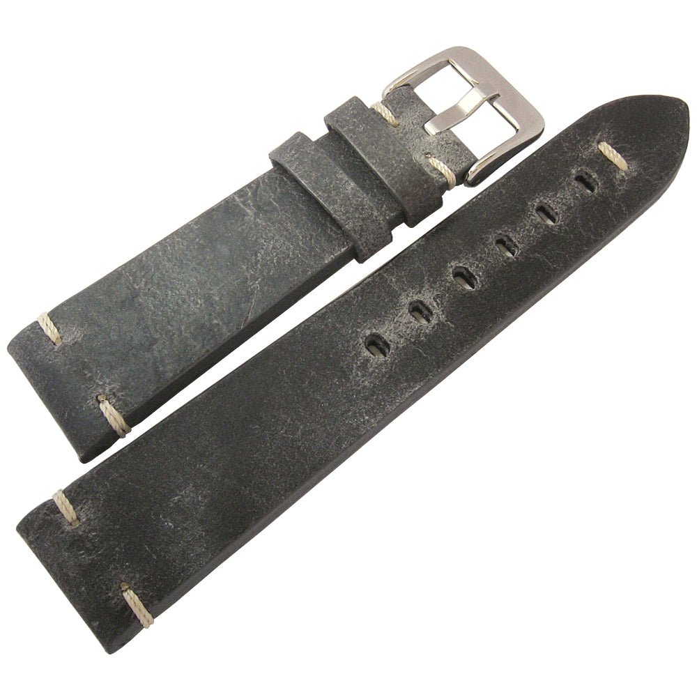 ColaReb Firenze Grey Leather Watch Strap - Holben's