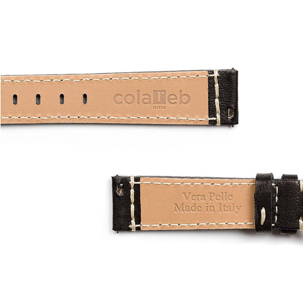 ColaReb Parma Black Sheepskin Leather Watch Strap - Holben's