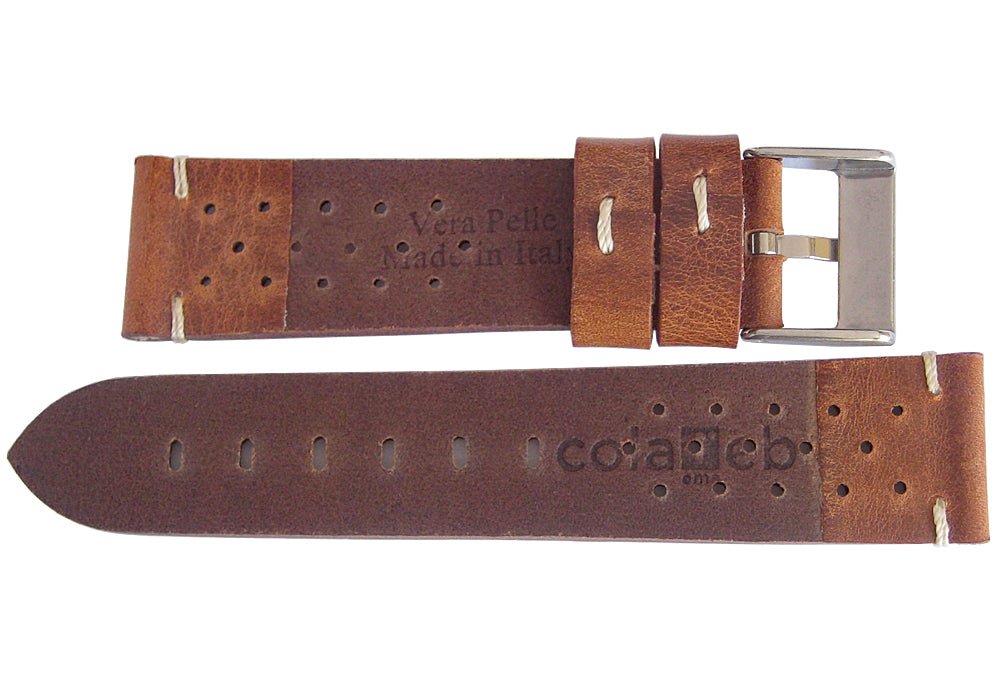 ColaReb Racing Brown Leather Watch Strap - Holben's