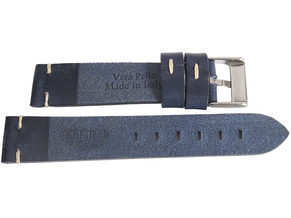 ColaReb Siena Blue Leather Watch Strap - Holben's