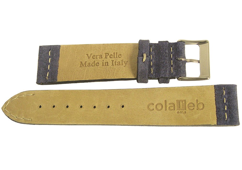 ColaReb Spoleto Blue Leather Watch Strap - Holben's