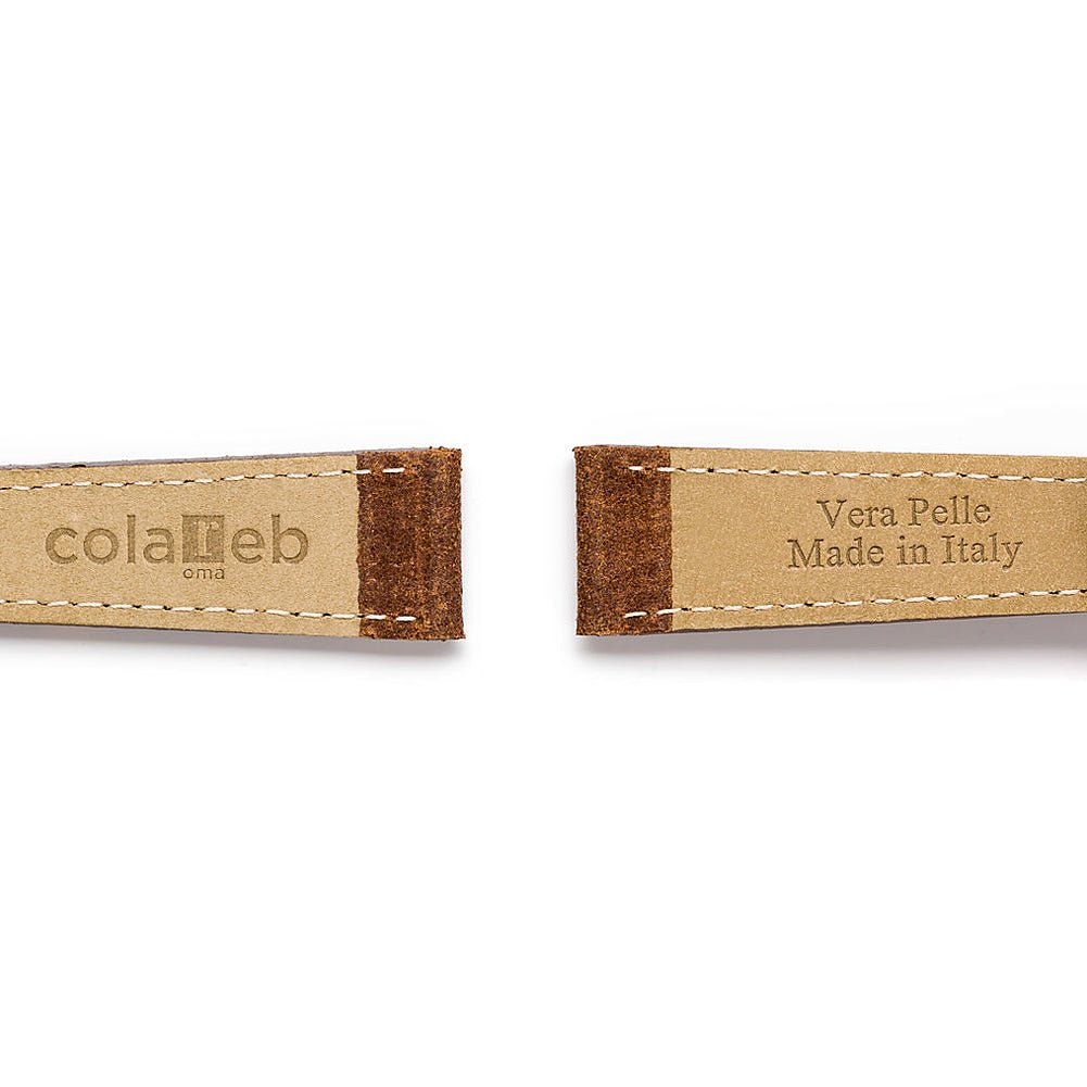 ColaReb Spoleto Stitching Brown Leather Watch Strap - Holben's