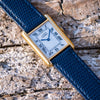 DeBeer Lizard-Grain Leather Watch Strap Blue-Holben's