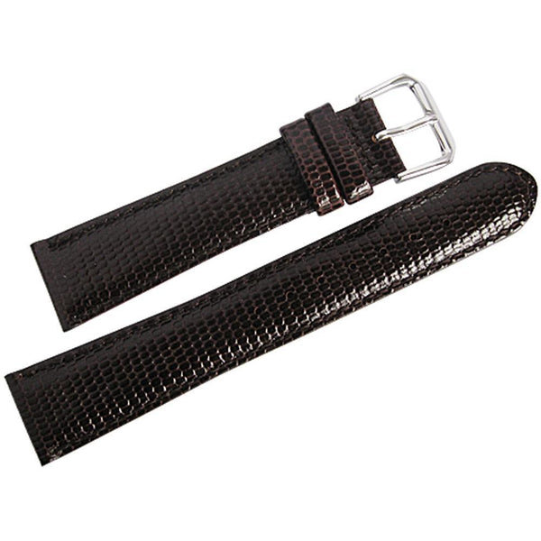 DeBeer Lizard-Grain Leather Watch Strap Brown-Holben's Fine Watch Bands