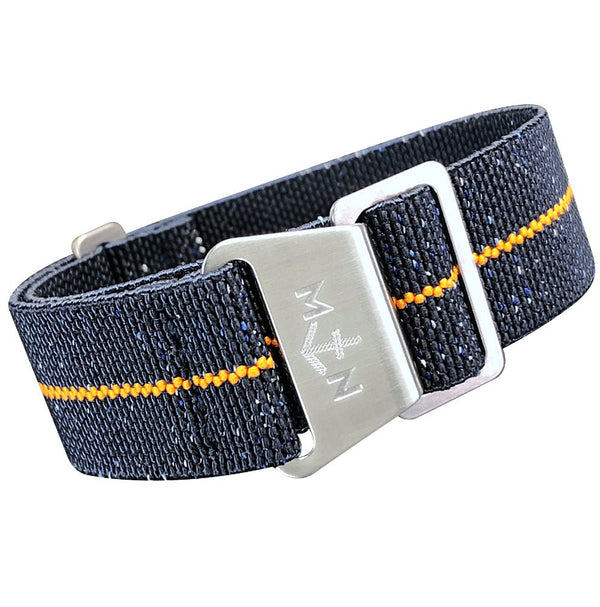 Erika's Originals Denim Indigo Orange MN Watch Strap | Holben's