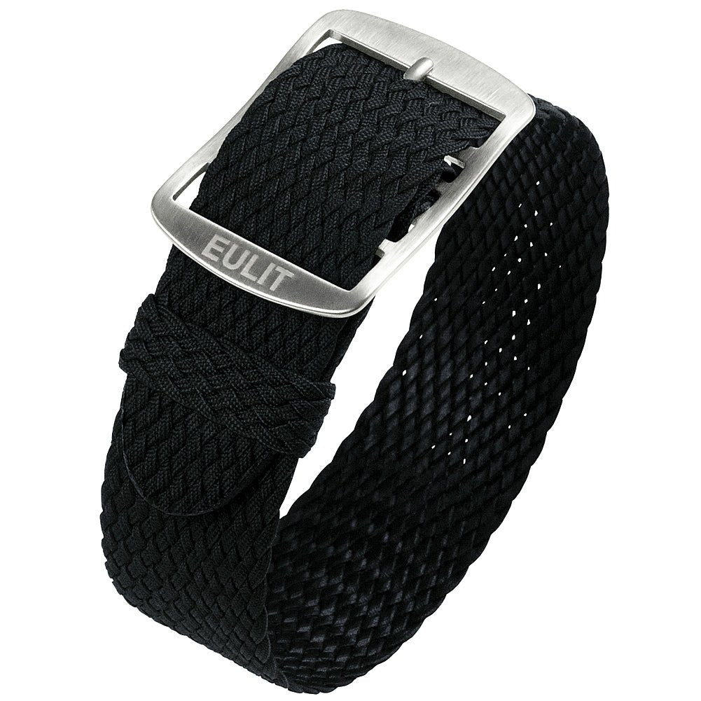 EULIT Perlon Baltic Black Watch Strap - Holben's