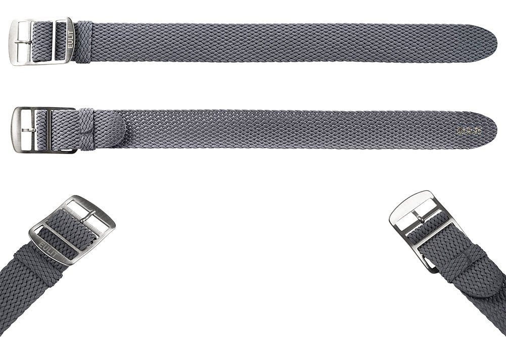 EULIT Perlon Baltic Grey Watch Strap - Holben's