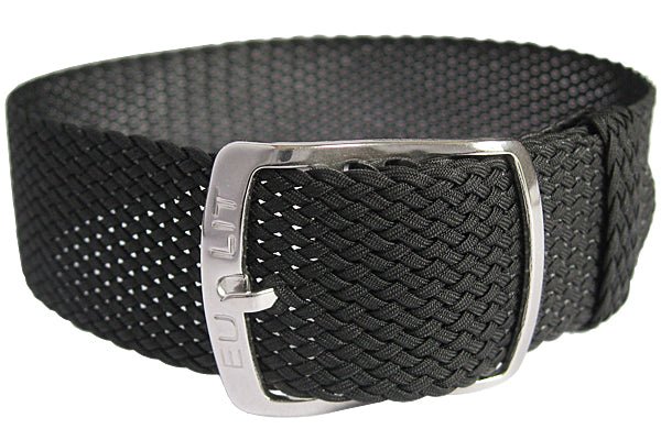 EULIT Perlon Kristall Black Watch Strap - Holben's