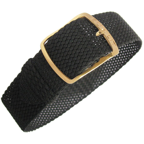 EULIT Perlon Kristall Black Watch Strap - Holben's