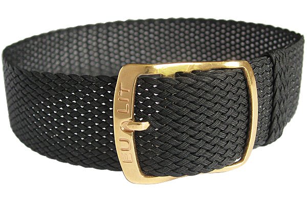 EULIT Perlon Kristall Black Watch Strap - Holben's