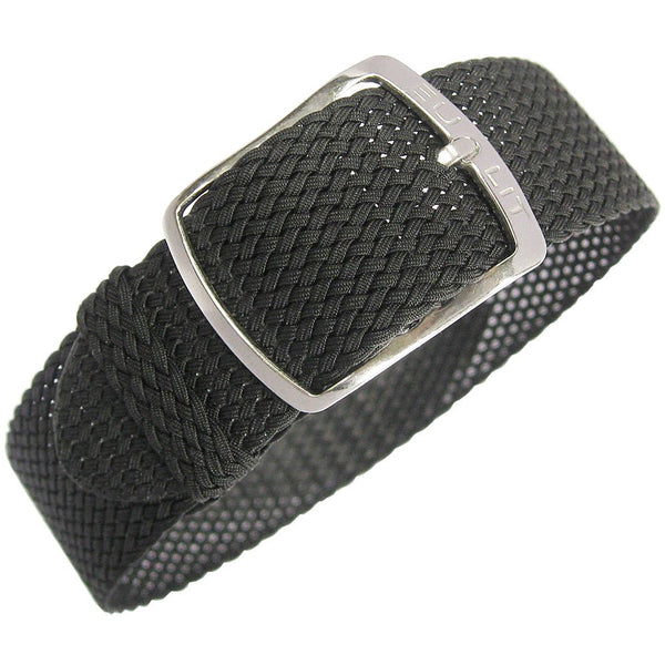 EULIT Perlon Kristall Black Watch Strap - Holben's